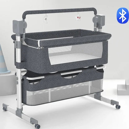Lit de voyage suspendu pour bébé avec balancelle et musique Bluetooth