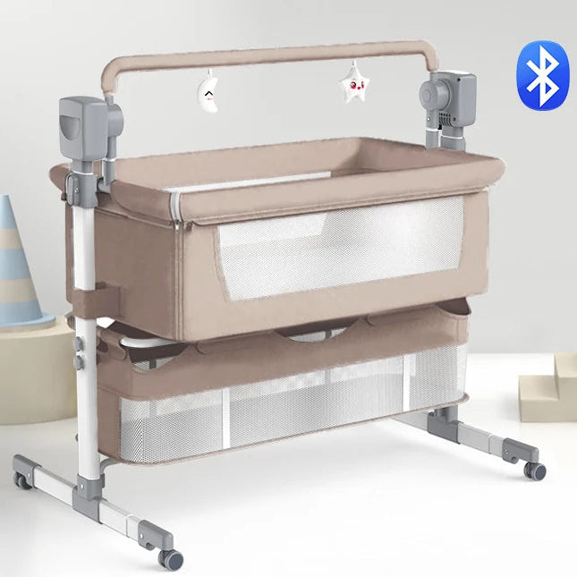 Lit de voyage suspendu pour bébé avec balancelle et musique Bluetooth