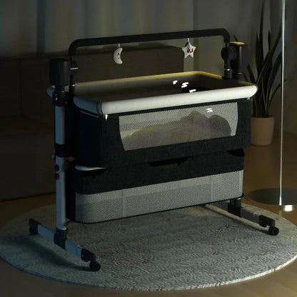 Lit de voyage suspendu pour bébé avec balancelle et musique Bluetooth